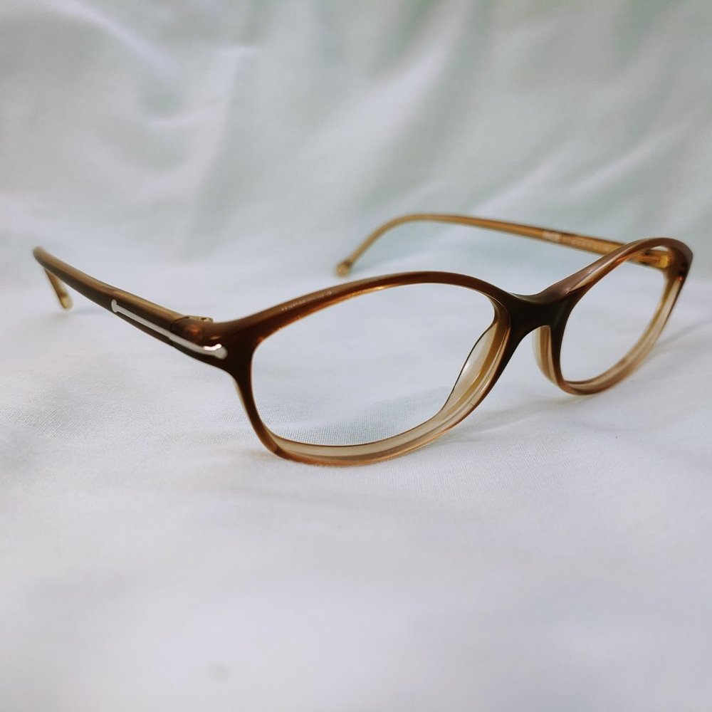 FACE STOCKHOLM Eyeglass Frames 1300 GLOW Full Plastic Rim Brown Tan Beige